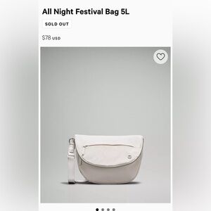 lululemon All Night Festival Bag 5L